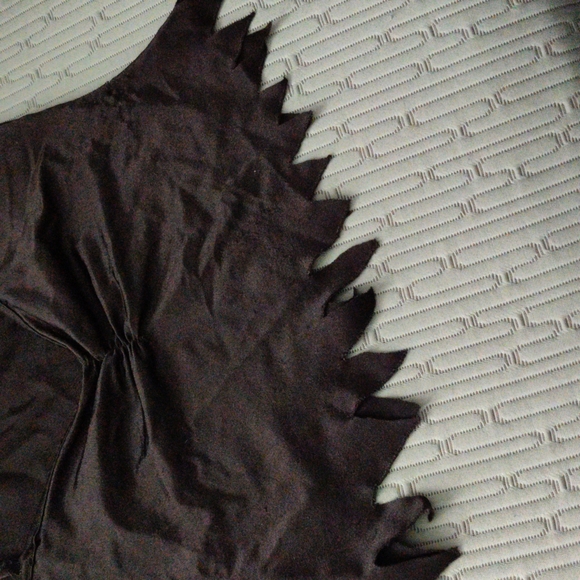 Edgy Bikini Top Bathing Suit Vampire Cosplay Witch Emo Satin Costume V Neck Sexy - Picture 5 of 9